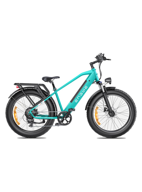 Bicicleta eléctrica con neumáticos anchos y doble suspensión